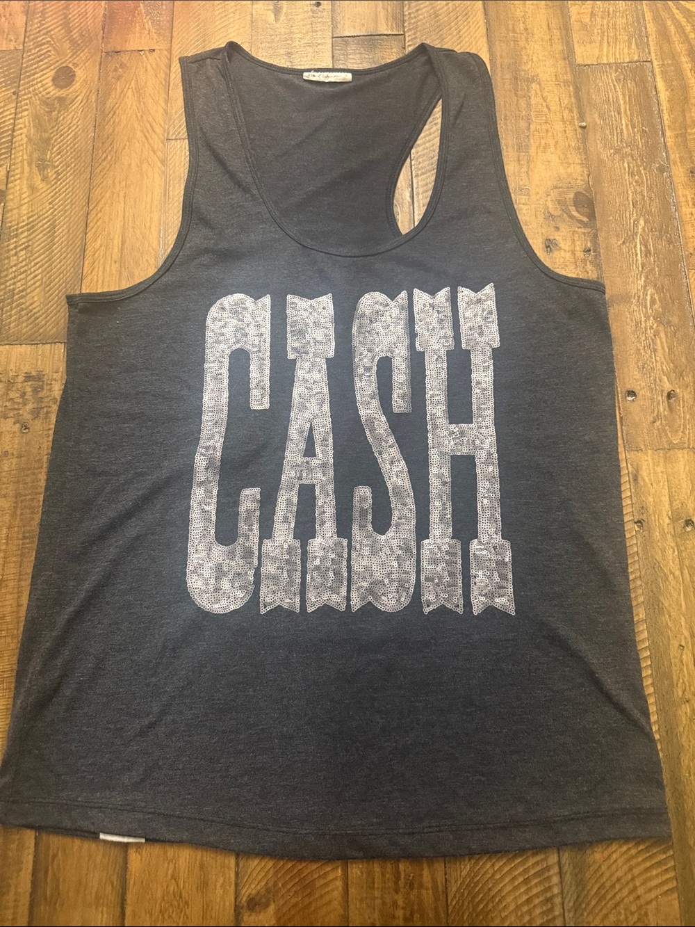 CASH Charcoal Crewneck Tank Top